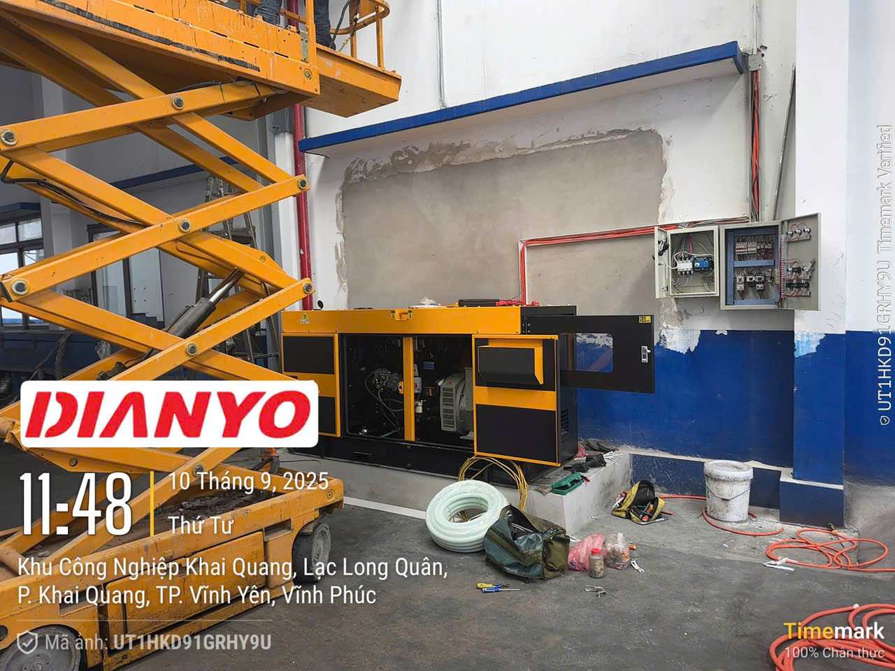 Dianyo hoàn thiện dự án lắp đặt máy phát điện 50 kVA tại Vĩnh Yên – Vĩnh Phúc. Giải pháp điện dự phòng bền bỉ, tiết kiệm, vận hành ổn định cho doanh nghiệp.