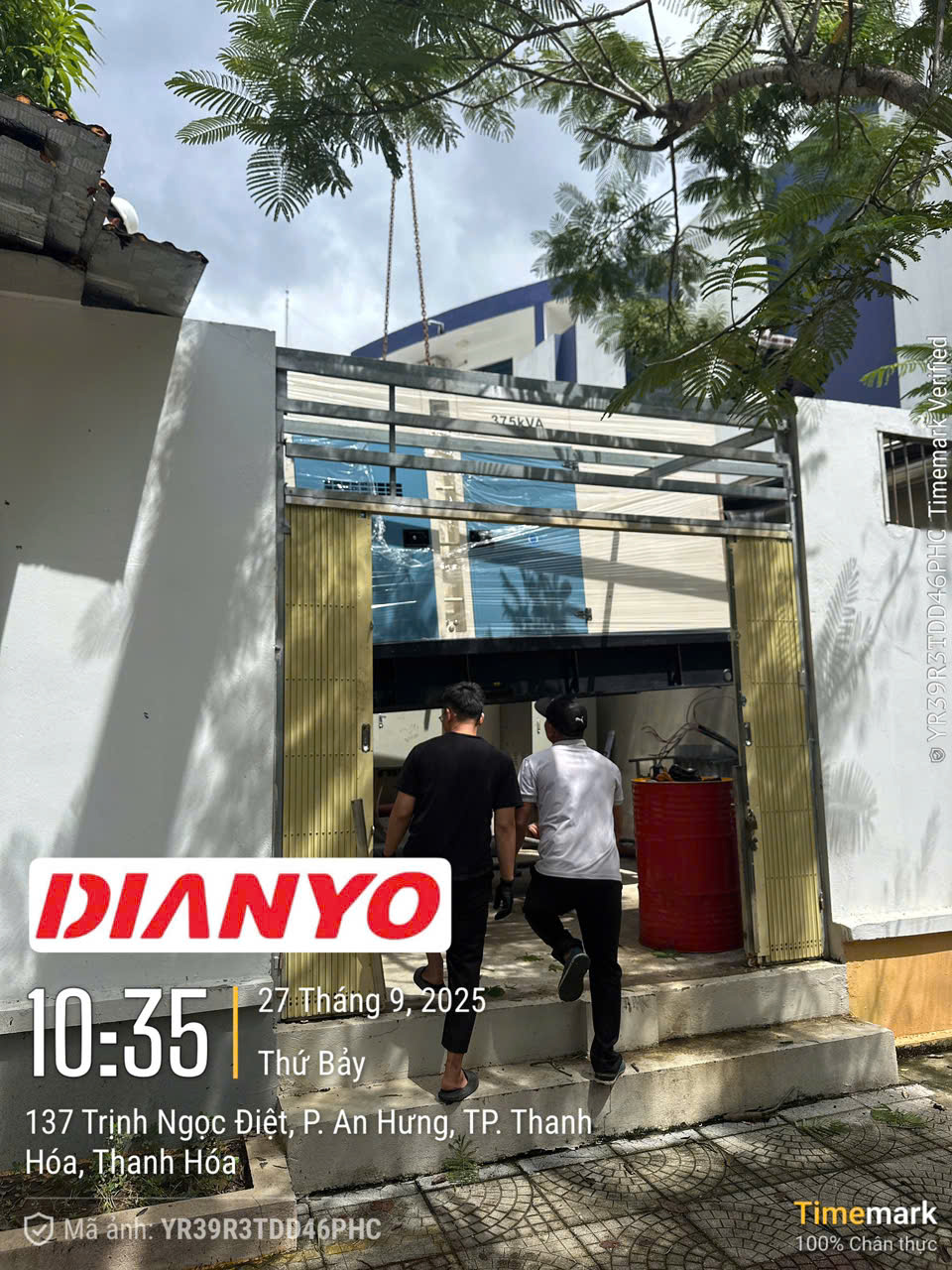 Dự án lắp đặt máy phát điện Weichai 375kVA tại Thanh Hóa, do Dianyo Trung Điện cung cấp, bàn giao vận hành ổn định, giải pháp điện dự phòng tối ưu