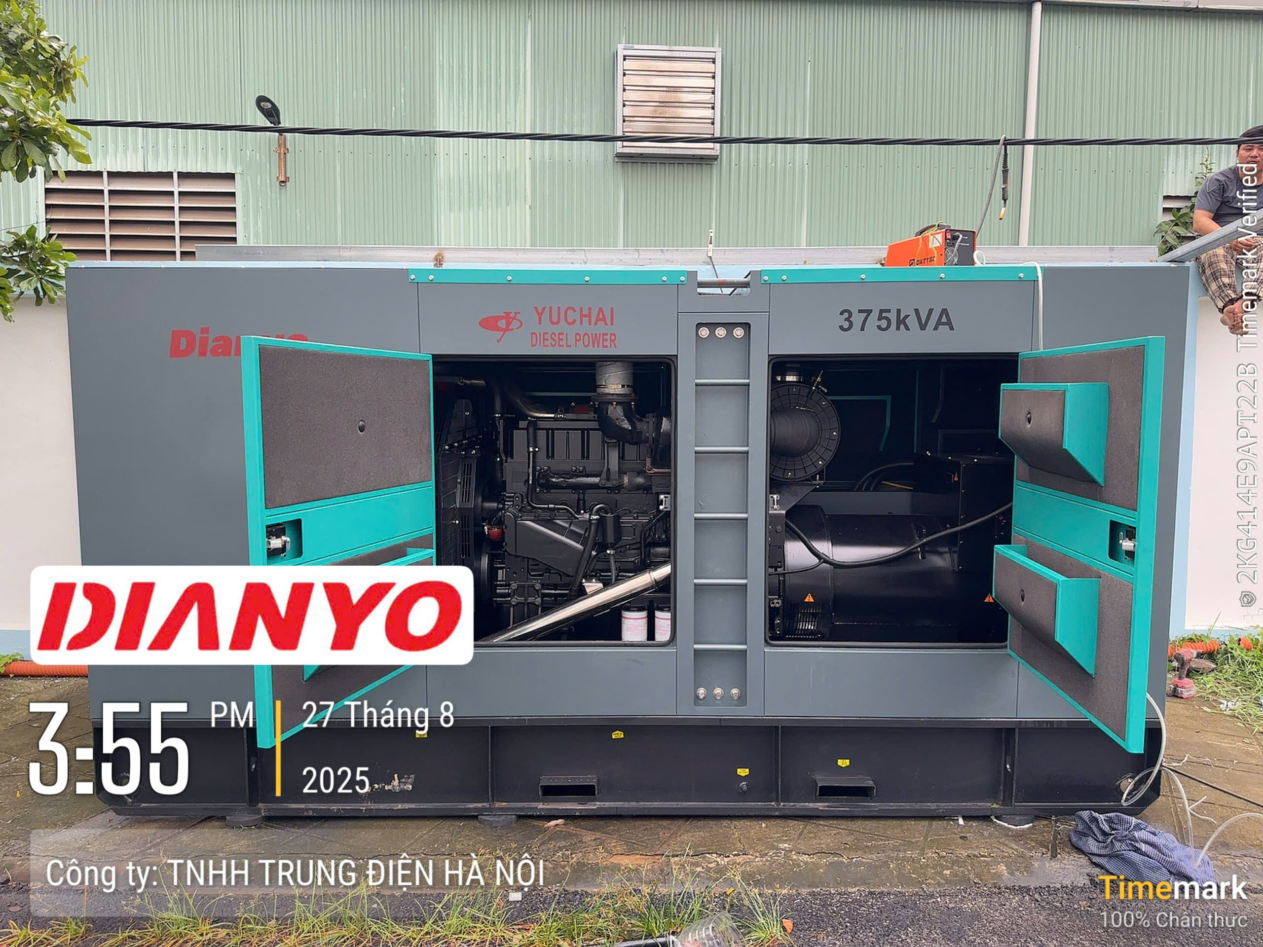 Lắp đặt và chạy thử máy phát điện Yuchai 375 kVA tại Thanh Oai – Hà Nội