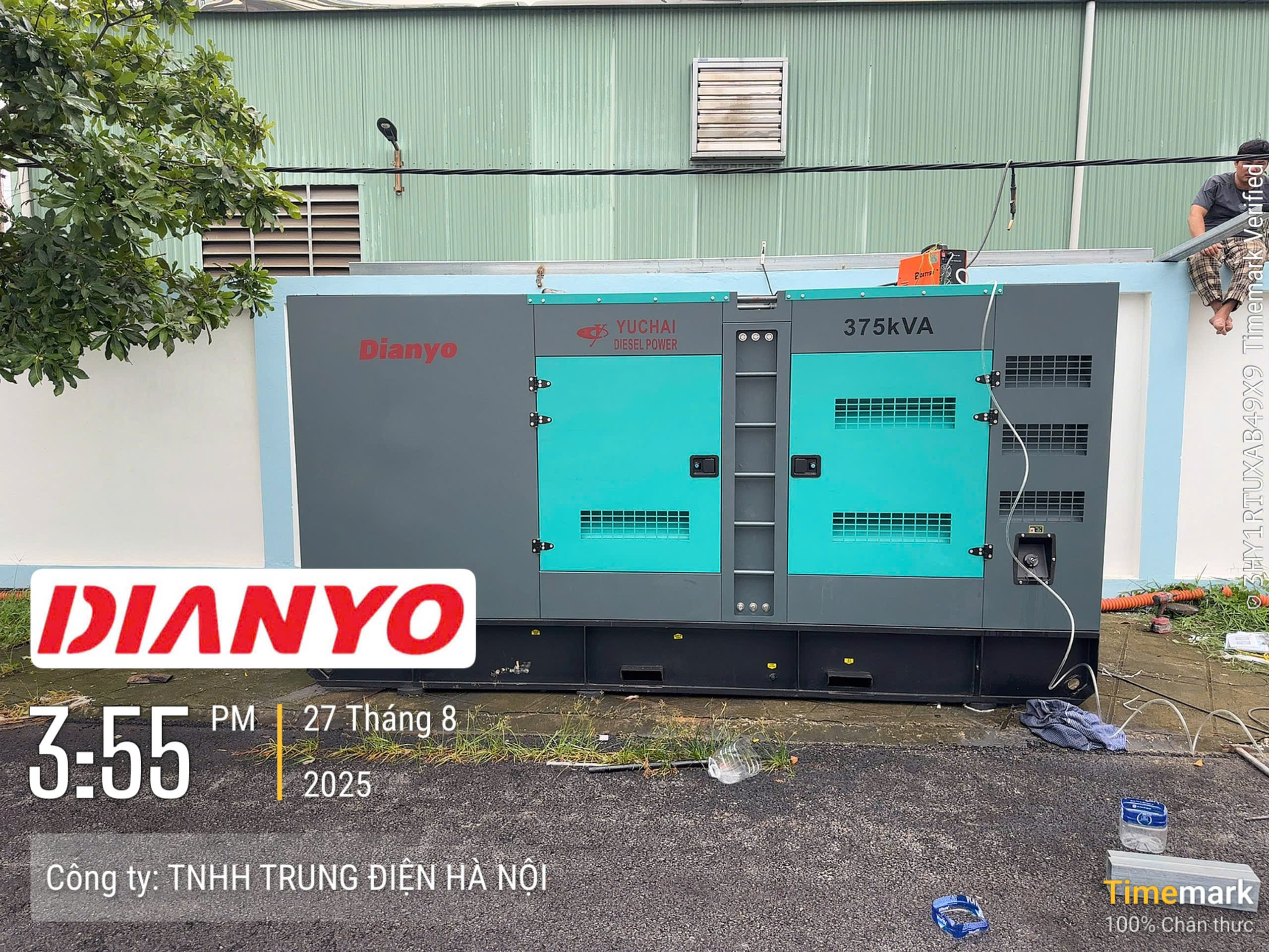 Lắp đặt và chạy thử máy phát điện Yuchai 375 kVA tại Thanh Oai – Hà Nội